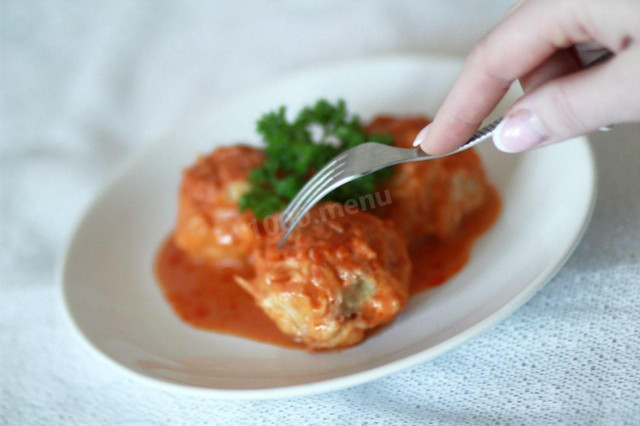 Lazy cabbage rolls without butter