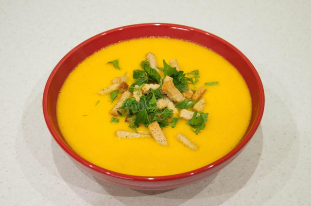 Carrot soup-mashed vegetable