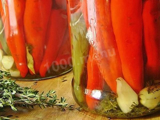 Preparation of pickled bitter pepper for winter