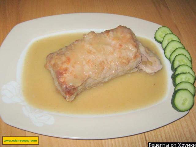 Pork with apples in Polish