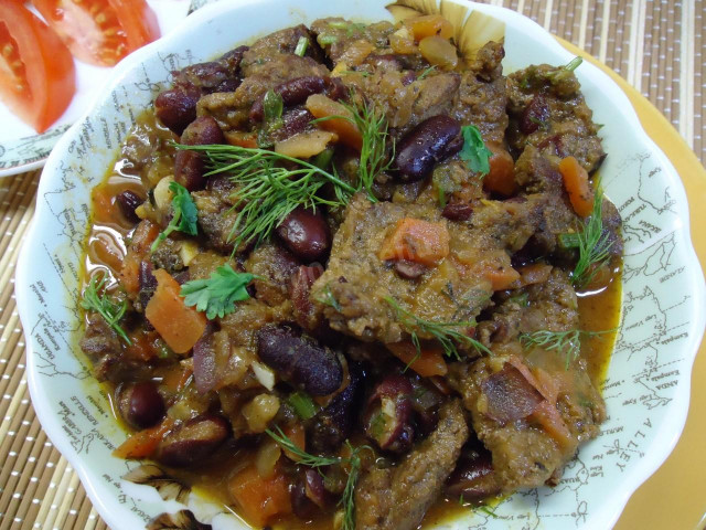 Veal with beans
