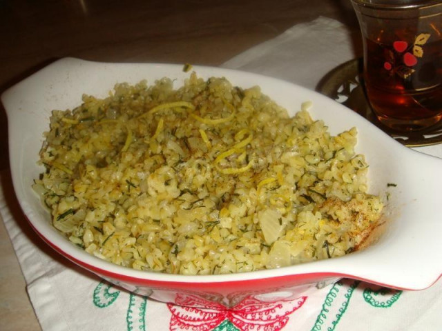 Bulgur with cinnamon