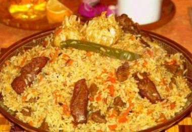 Pilaf from eastern Uzbekistan