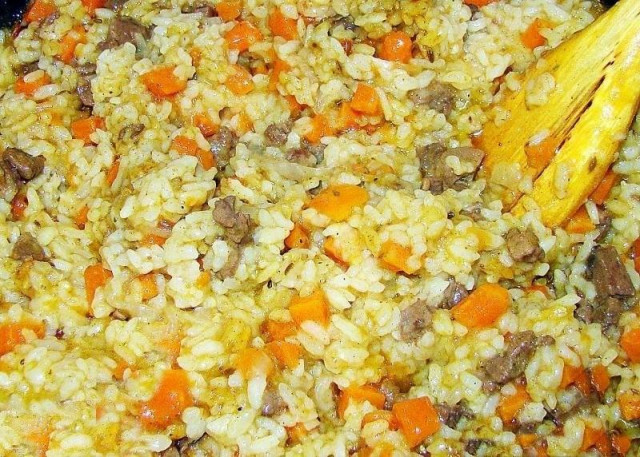 Delicious beef pilaf