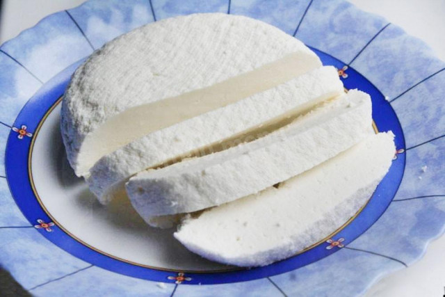 Homemade Adyghe cheese