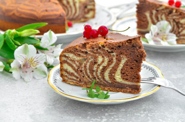 Zebra cake classic of the Soviet era