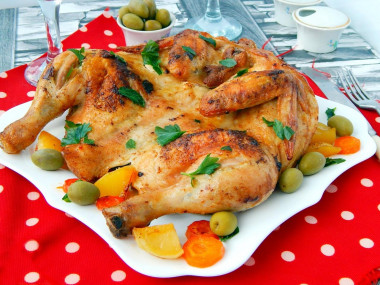 Tobacco chicken in the oven