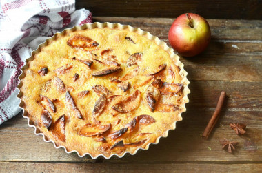 Apple pie on kefir in the oven