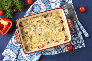 Vegetable casserole in the oven