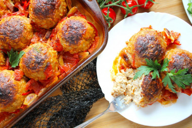 Turkey meatballs in the oven