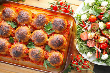 Turkey meatballs in the oven