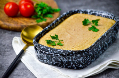 Meat souffle in oven