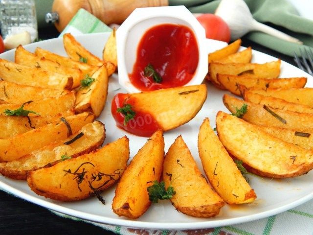 Idaho potatoes in the oven