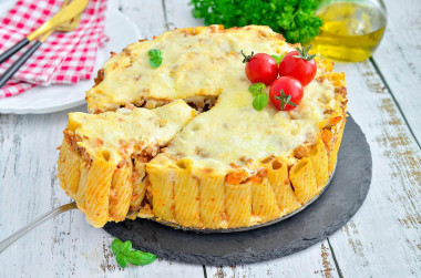 Italian baked pasta in the oven