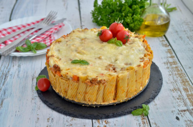 Italian baked pasta in the oven