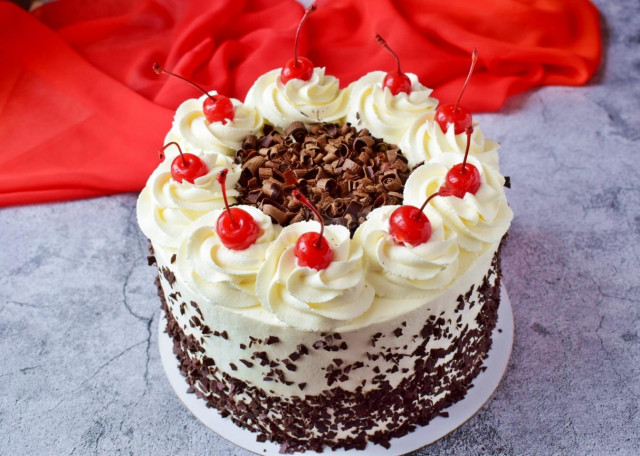 Classic Black Forest cake with Black Forest cherry