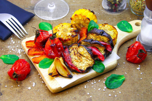 Grilled vegetables in the oven
