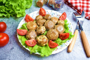 Champignons in the oven with mayonnaise and garlic