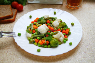 Frozen vegetables in the oven