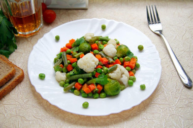 Frozen vegetables in the oven