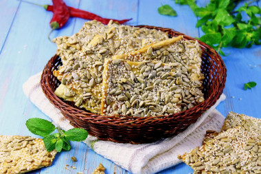 Biscuits with sunflower seeds and sesame biscuits