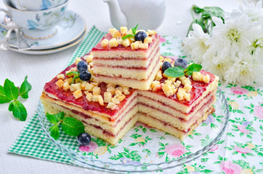 Quick simple sweet cake for tea in the oven