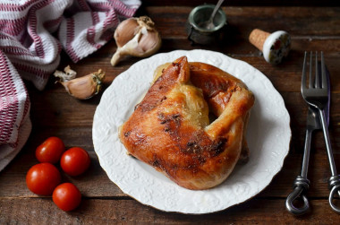 Chicken legs in a sleeve in the oven