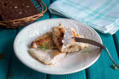 Chicken breast in kefir in the oven