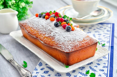 Cupcake with condensed milk in the oven