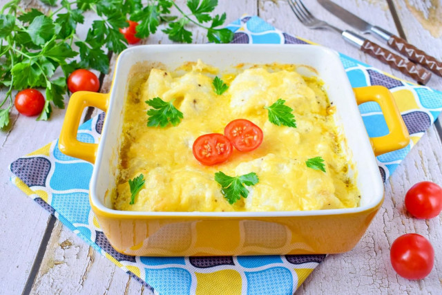 Fish with mayonnaise in the oven