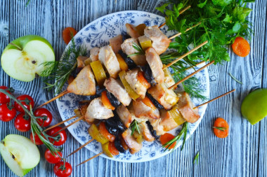 Turkey kebab in the oven