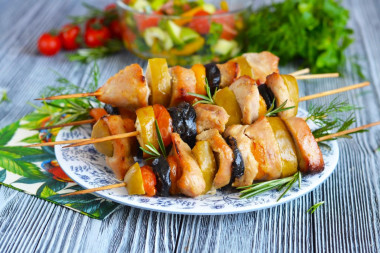 Turkey kebab in the oven