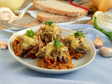 Minced meat stacks in the oven