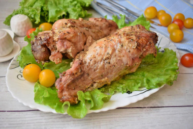 Turkey wings in the oven