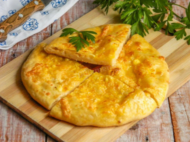 Khachapuri with cheese on kefir in the oven