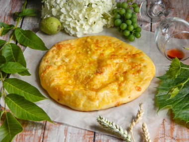 Khachapuri with cheese on kefir in the oven