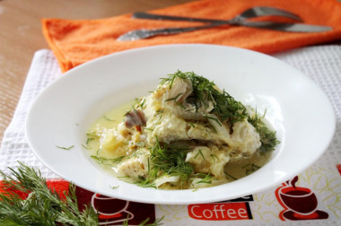 Haddock baked in the oven