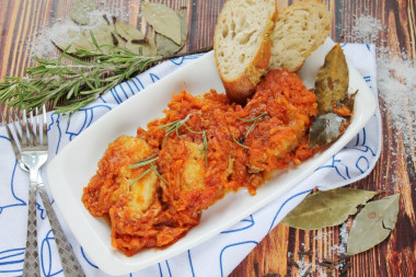 Fish with marinade in the oven