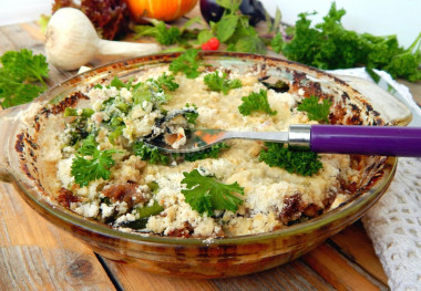 Cauliflower with minced meat in the oven