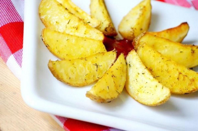 Peasant potatoes in the oven with garlic