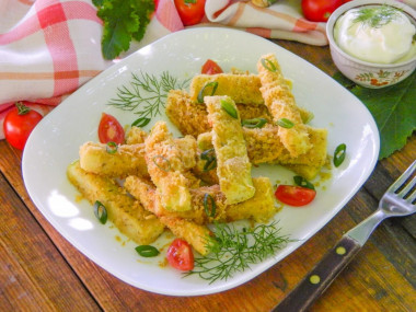 Zucchini slices in the oven