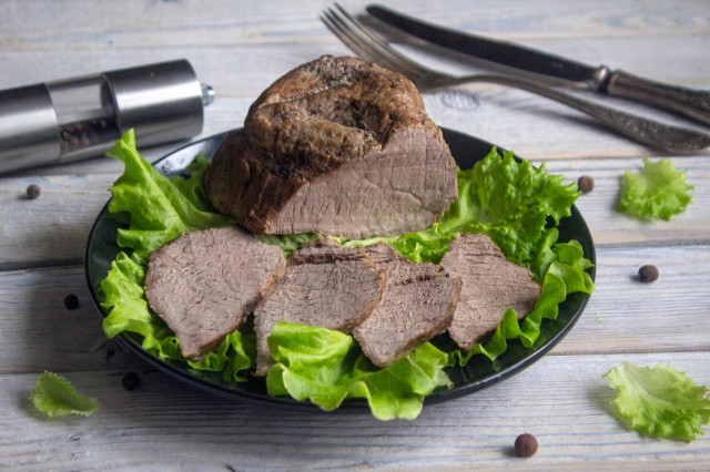 Veal in foil baked in the oven New Year's Eve