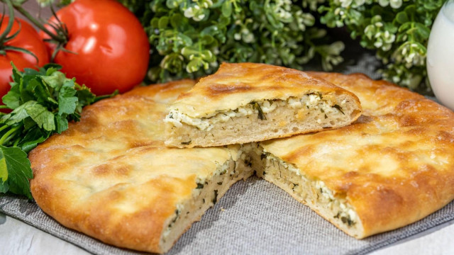 Ossetian pie on kefir with cheese