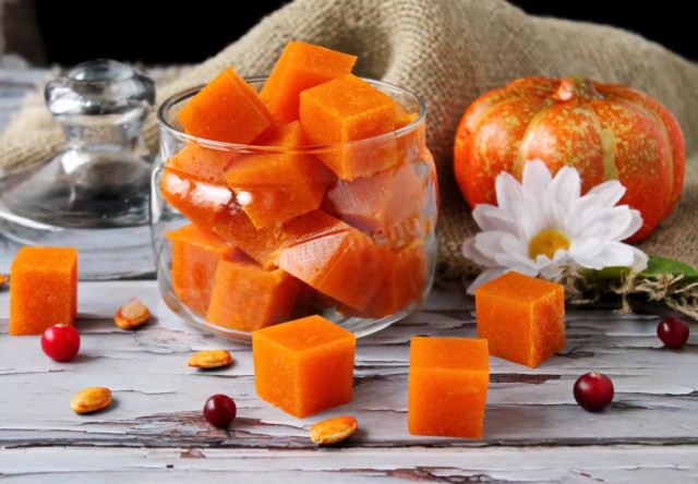 Pumpkin marmalade with gelatin at home