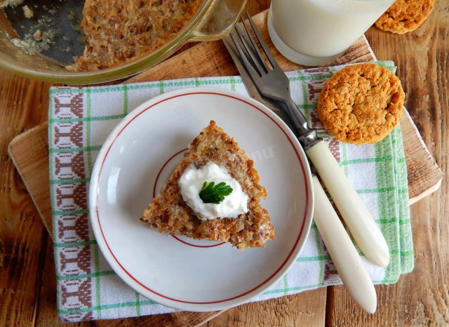 Buckwheat with cottage cheese in the oven