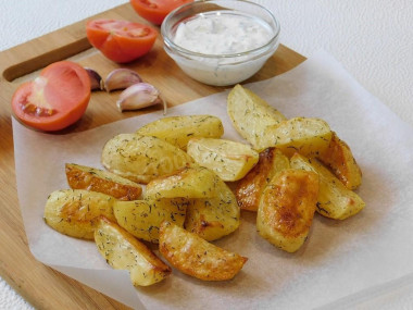 Potatoes in soy sauce baked in the oven