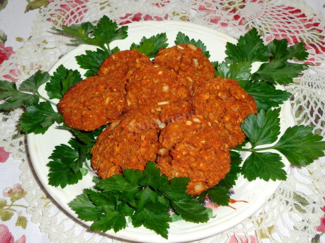 Chickpea cutlets in the oven