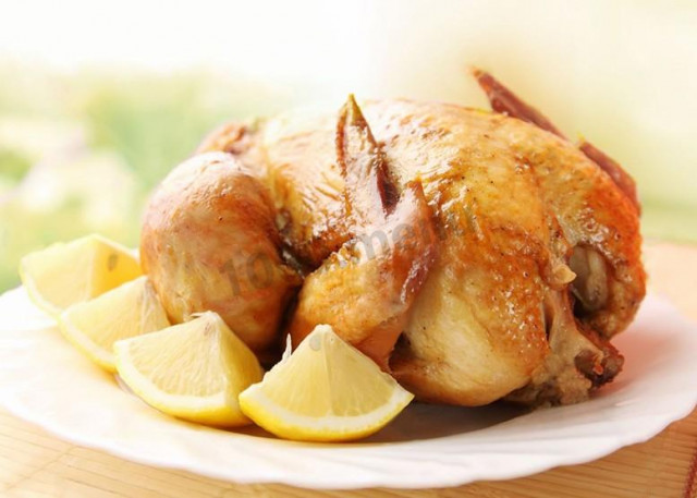 Golden-crusted chicken in the oven