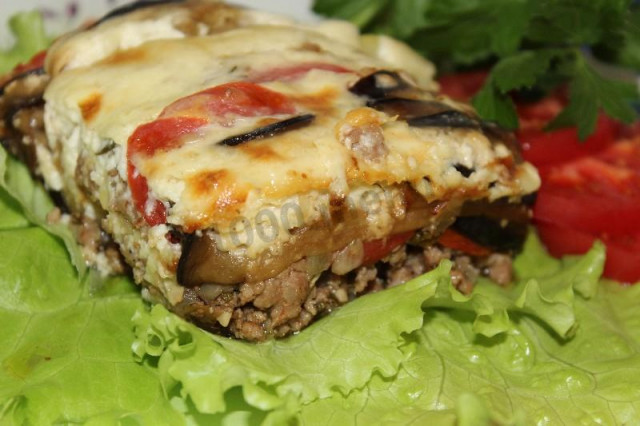 Casserole with minced meat without cheese in the oven