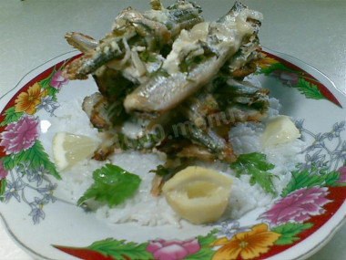 Lemon capelin in the oven